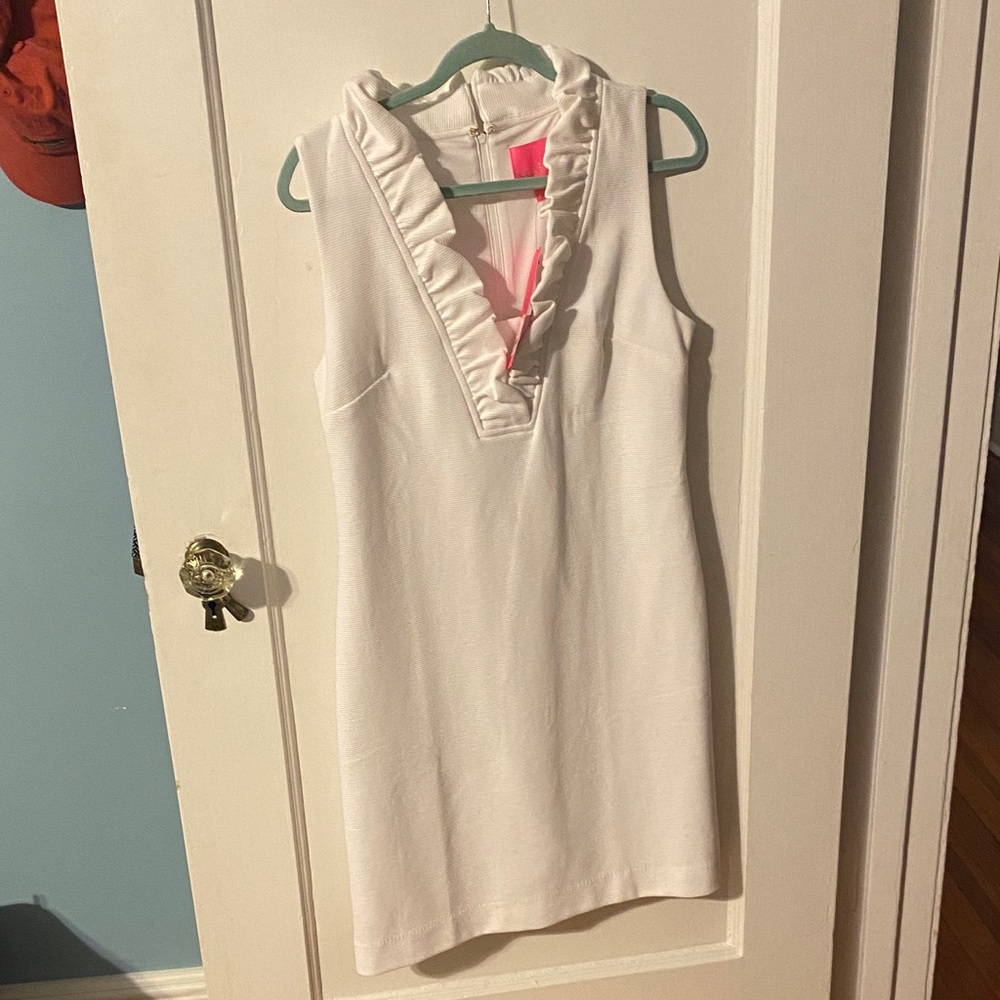 Lilly Pulitzer White Ruffle Midi Dress
